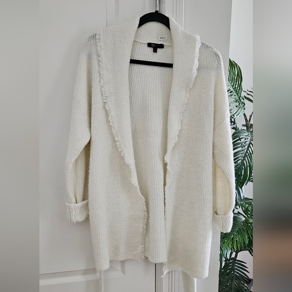 a new day Sweaters - Frye Super Soft Cozy White Open-Front Sweater